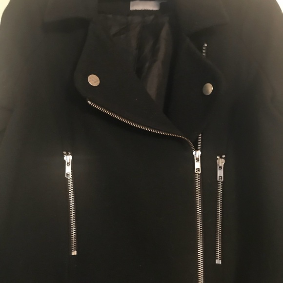 ASOS Moto Wool Coat with Zippers - Picture 3 of 7